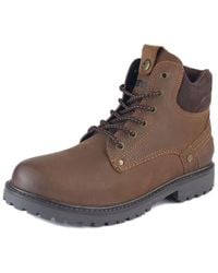 Wrangler - Yuma Leather Chestnut Brown Lace Up Boots - Lyst