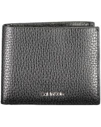 Calvin Klein - Schwarze Lederbörse - Lyst