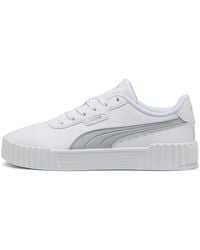 PUMA - Carina 3.0 Sneaker White Silver - Lyst
