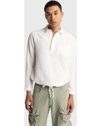 Giesto - Relaxed Cotton Long-Sleeve Shirt With Tie Detail - Lyst