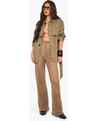 Boohoo - Crochet Wide Leg Beach Trouser - Lyst