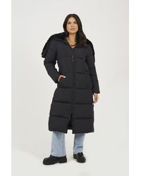 Brave Soul - Maxi Padded Jacket With Split Hood - Lyst
