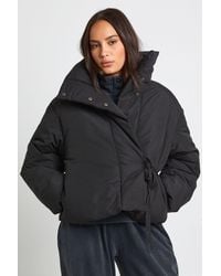 Boohoo - Short Funnel Neck Puffer Jacket - Lyst