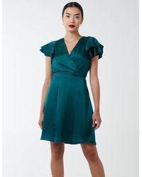Blue Vanilla - Double Angel Sleeve Wrap Dress - Lyst