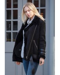 Ashwood Leather - 'Khloe' Oversized Sheepskin Flying Jacket - Lyst