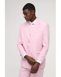 BoohooMAN - Straight Fit Contrast Edge Blazer - Lyst