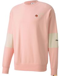 PUMA - X Randomevent Crew Sweatshirt S Jumper 596664 73 Pink - Lyst