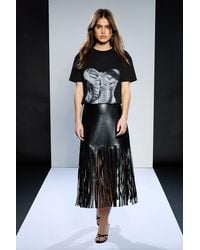 Runway - 1.8.1.8 Faux Leather Fringe Skirt - Lyst