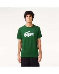 Lacoste - Sport Ultra-dry Croc Print T-shirt - Lyst