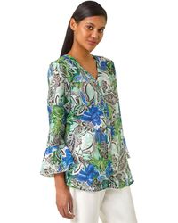 Roman - Paisley V-Neck Blouse - Lyst