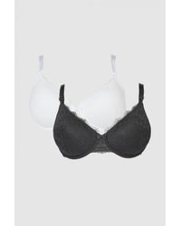 Gorgeous - Dd+ 2 Pack Scallop Lace T-Shirt Bra - Lyst