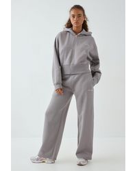 DSGN Studio - Deep Hem Boxy Crop Zip Through Hooded Tracksuit - Lyst