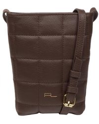 Pure Luxuries - 'Elouise' Hot Fudge Nappa Leather Cross Body Phone Bag - Lyst