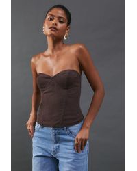 Warehouse - Cord Bustier Top - Lyst