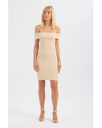 Hiccup - Off Shoulder Mini Bodycon Dress - Lyst