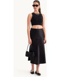 Hiccup - Satin High Waist Midi Skirt - Lyst