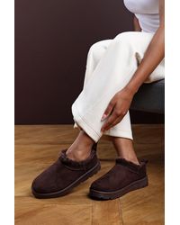 Where's That From - Wheres 'Saskia' Cosy Faux-Suede Fur Lined Micro Dipped Heel Boot - Lyst