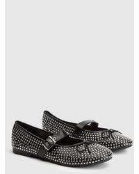 Faith - Livvy Faux Leather Studded Mary Jane Ballerinas - Lyst
