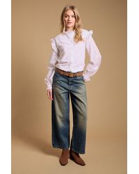 Oasis - Straight Leg Western Look Jean - Lyst