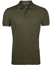 Sol's - Prime Pique Plain Short Sleeve Polo Shirt (Army) - Lyst