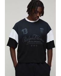 BoohooMAN - Oversized Boxy Double Faux Layer Heavyweight Washed Distressed T-Shirt - Lyst