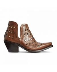 Ariat - Dixon Amber Brown Boots Patent Leather - Lyst