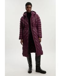 Karen Millen - Lightweight Knee Length Packable Coat - Lyst