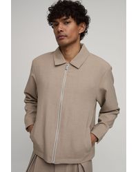 BoohooMAN - Tailored Regular Fit Zip Up Co-Ord Overshirt - Lyst
