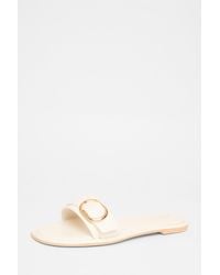 Quiz - Buckle Flat Sandals - Lyst