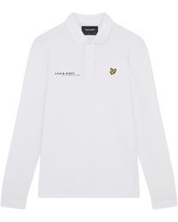 Lyle & Scott - Co-Ordinate Print Logo Long Sleeved Polo Shirt - Lyst