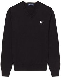Fred Perry - Classic V-Neck Jumper Wool - Lyst