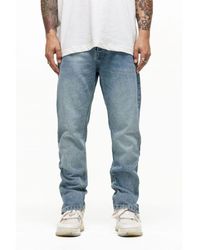 Good For Nothing - Blue Cotton Split Hem Straight Leg Denim Jeans - Lyst