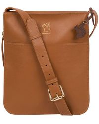Pure Luxuries - 'Lautner' Saddle Vegetable-Tanned Leather Cross Body Bag - Lyst
