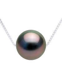 Ateliers Saint Germain - Necklace Real Cultured Tahiti Pearl Passing Through Round 10-11 Mm - Lyst