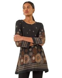 Roman - Sunflower Printed Tunic Top - Lyst