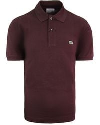 Lacoste - Classic Fit Herren Burgunder Polo -Hemd - Lyst