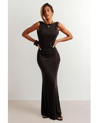 Boohoo - Super Soft Modal Low Open Back Dress - Lyst