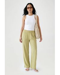 Boohoo - Basic Rib Wide Leg Trouser - Lyst
