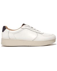 Fitflop - Womenss Fit Flop Rally Leather Panel Trainers - Lyst