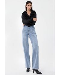 Hiccup - High-Waist Straight-Leg Washed Pants - Lyst