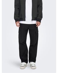 Only & Sons - And Solid Patterned Straight Combat Pants - Lyst