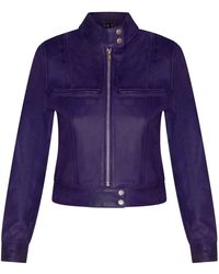 Infinity Leather - Plain Moto Biker Jacket-Braga - Lyst