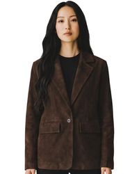 Infinity Leather - Soft Goat Suede Blazer Jacket-Wuhan - Lyst