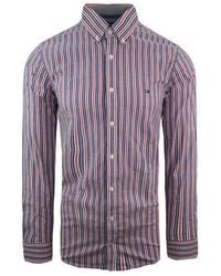 Tommy Hilfiger - Slim Fit Stretch Long Sleeve Striped Oxford Shirt - Lyst