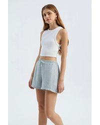 Hiccup - Muslin High Waist Elastic Drawstring Shorts - Lyst