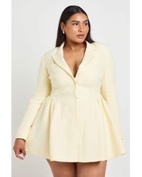 Boohoo - Plus Skater Skirt Blazer Dress - Lyst