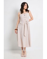 PRINCIPLES - Square Neck Strap Utility Midi Dress - Lyst