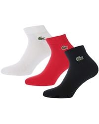 Lacoste - 3 Pack Of Low Cut Socks - Lyst