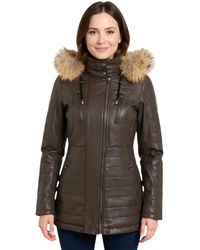 Infinity Leather - Quilted Parka Jacket-Bowen Lamb Leather - Lyst