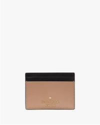 Kate Spade - Madison Colorblock Saffiano Leather Small Slim Card Holder - Lyst
